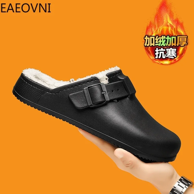 EVA Slippesr Winter Slipper for Men Velvet Thickening Designed Lightweight Anti-slip Easy To Clean Young EAEOVNI New Style Hot