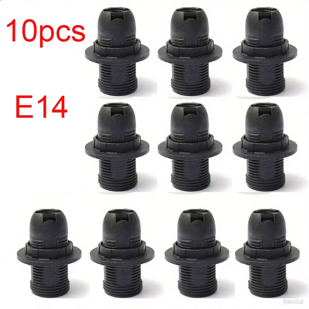 

E14 Socket Adapter Full Tooth Edison Screw Lamp Holder with Lampshade Ring Pendant Light Lamp Screw Base For DIY Lamps Accessory