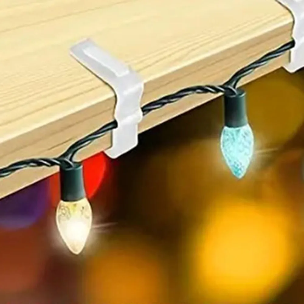 

Plastic Light Clips On Christmas Lightweight Dismountable Lamp Clips For Indoors