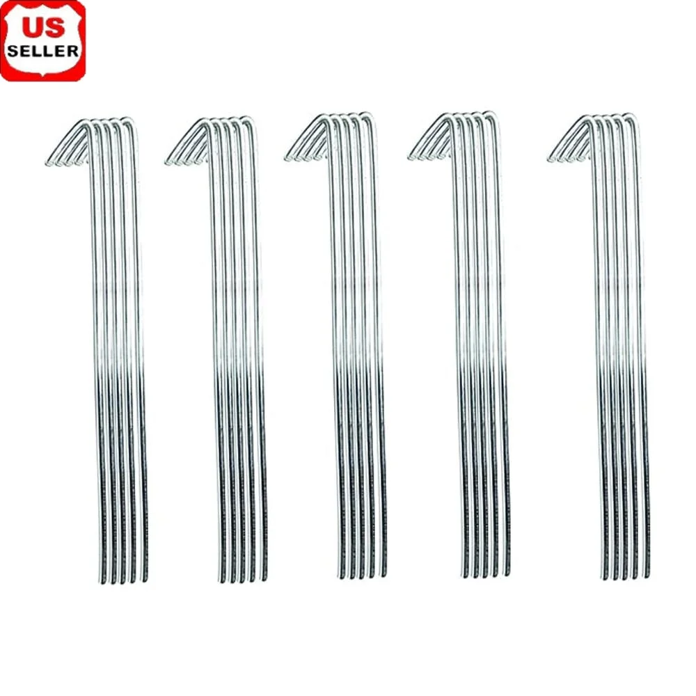 

Прочные алюминиевые звенья цепи, проволочные стяжки для забора, 100 шт., простая установка, крючок, 11 калибров, длина 6,5 дюйма, оцинкованные стяжки