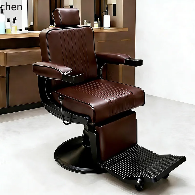 ZML Oil Head Chair Reclining Hairdressing Barber Shop Salon Special Hair Cutting Shaving Face Shaving