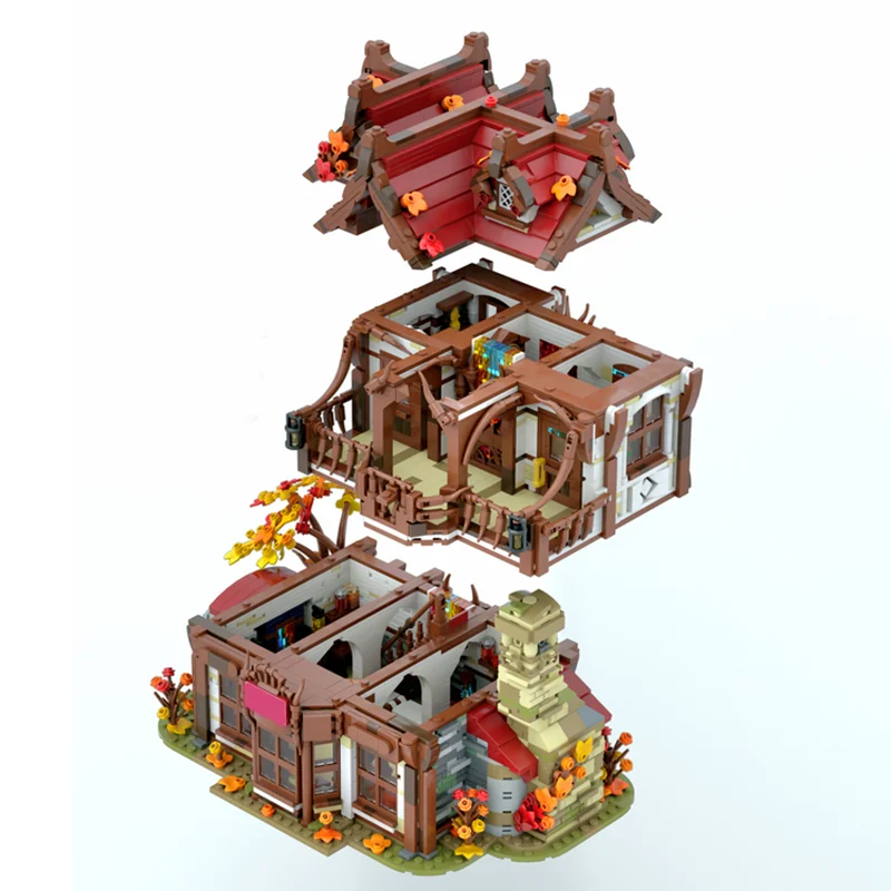 3799 stücke Moc Andwraith der Bäckerei Mittelalterliche Modulare Architektur Schloss Bausteine Kreativität Montage Ziegel Spielzeug Kind DIY Geschenk