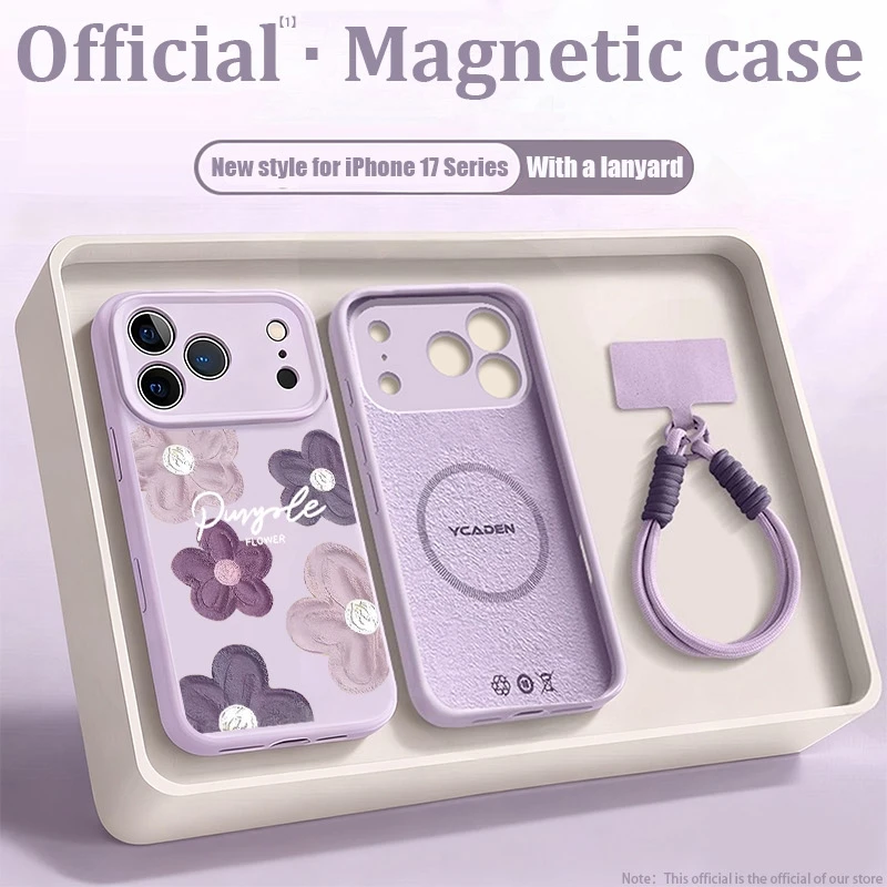 

Беспроводной магнитный противоударный чехол для телефона, подходит для iPhone 17, 16, 15, 14, 13, с подвесной веревкой, защитным чехлом Soft Shell.