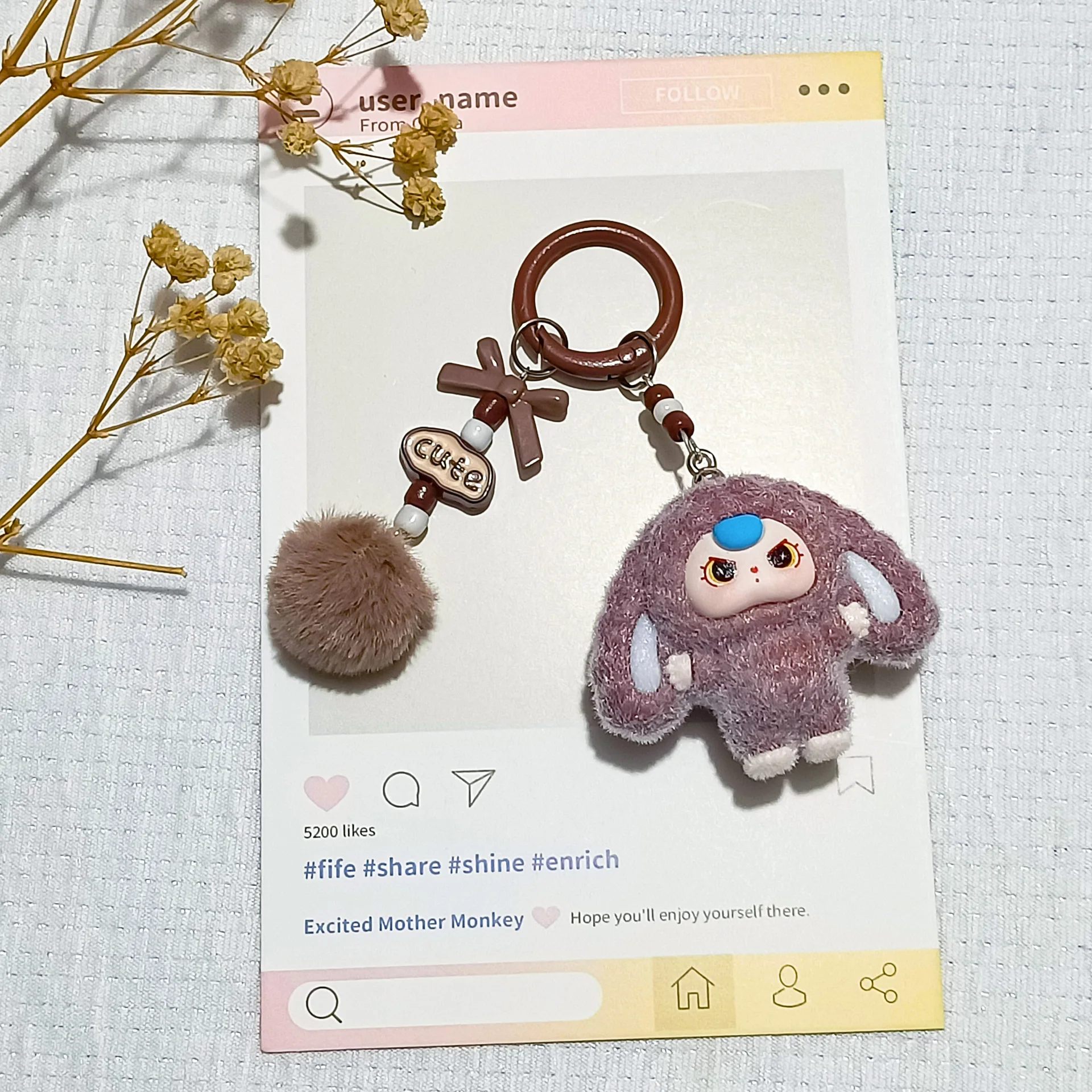 Anime Flocked DIY Decorative Pendant KeyChain Backpack Decor Cute Cartoon Schoolbag Pendant Boys And Girls Gifts