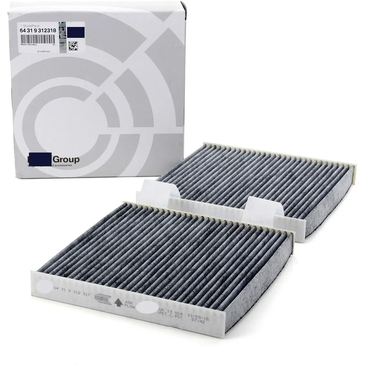 X3 F25 X4 F26 64319312318 AC Air Filter Engine  BM 2 PCS one set Original