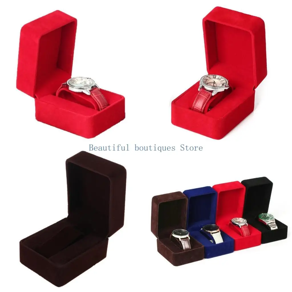 

U4LF Винтажный байковый футляр для часов, ящик для хранения ручной работы, дорожный органайзер для часов