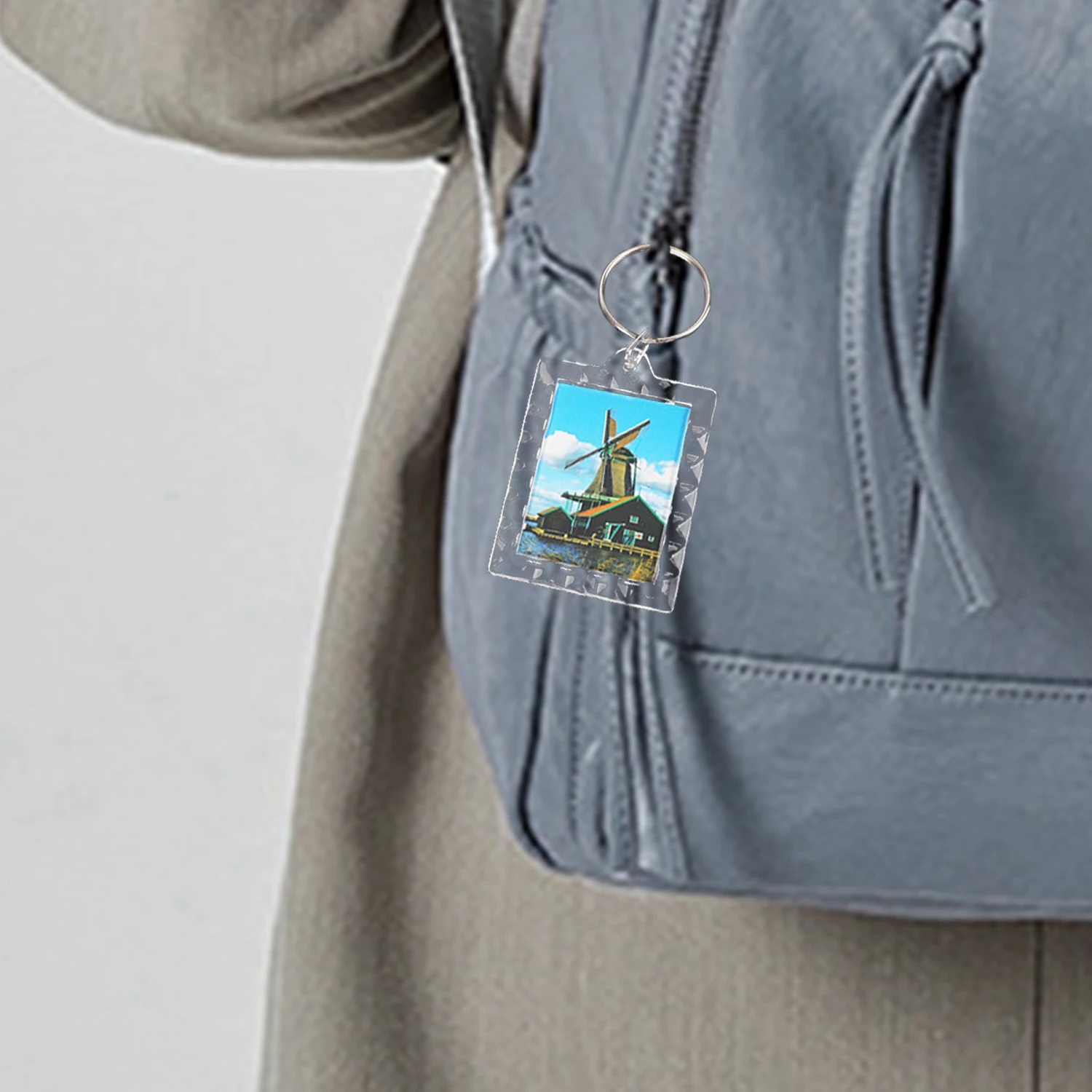 1 PC Transparent Photo Frame Key Chain Tassels Insert Photo Acrylic Blank Keyring Clear Blank Picture Pendant