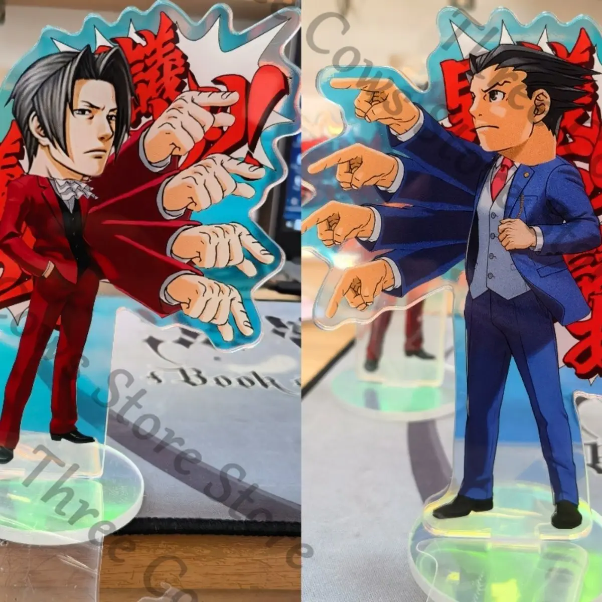 

Аниме Ace Attorney Phoenix Wright Miles Edgeworth косплей мультфильм акриловый стоячий знак орнамент-подставка фигурка талисман фанаты подарок