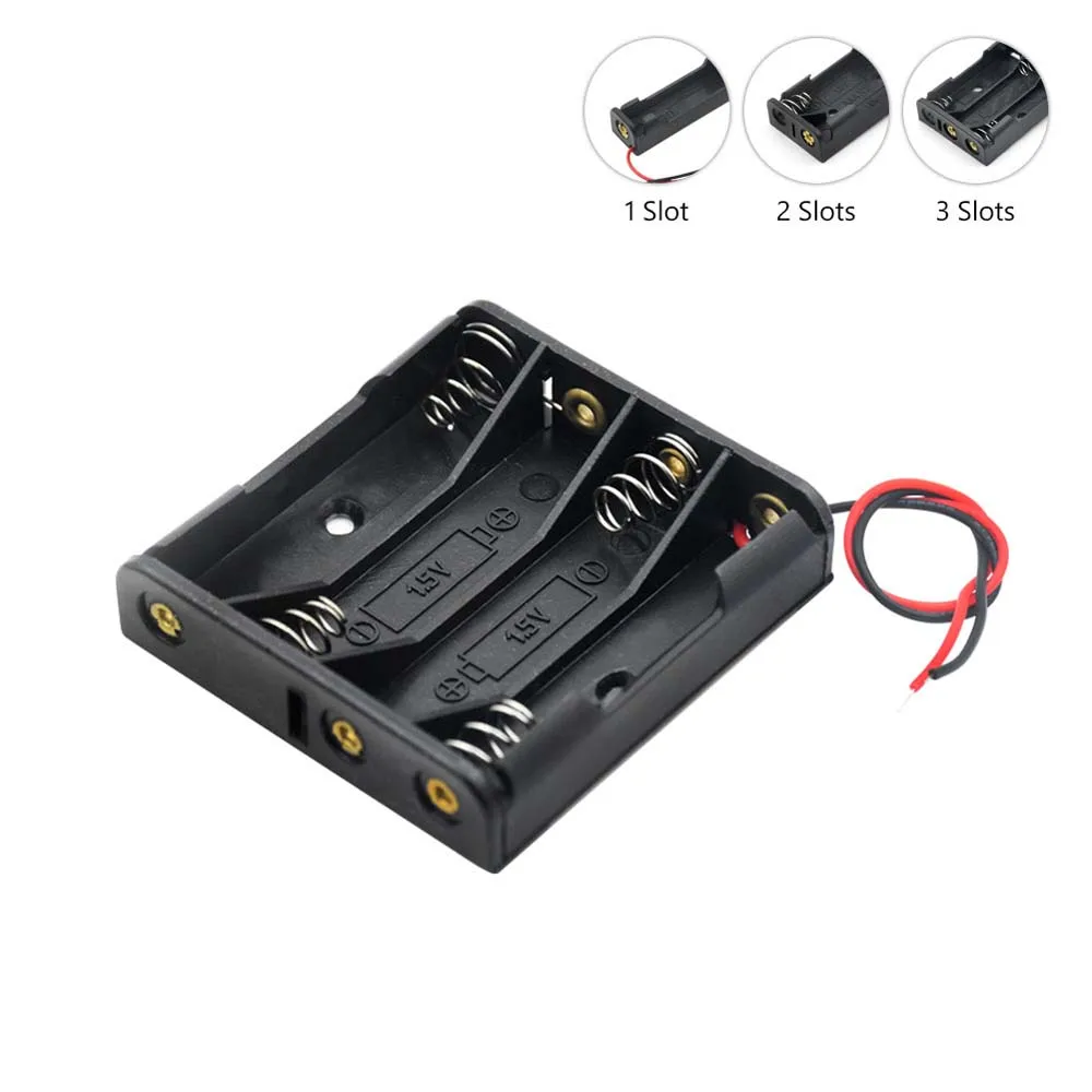 High Quality ABS Power Bank Cases 1 2 3 4 Slot 1X 2X 3X 4X Batteries Container Battery Holder Battery Box Battery Storage Boxes