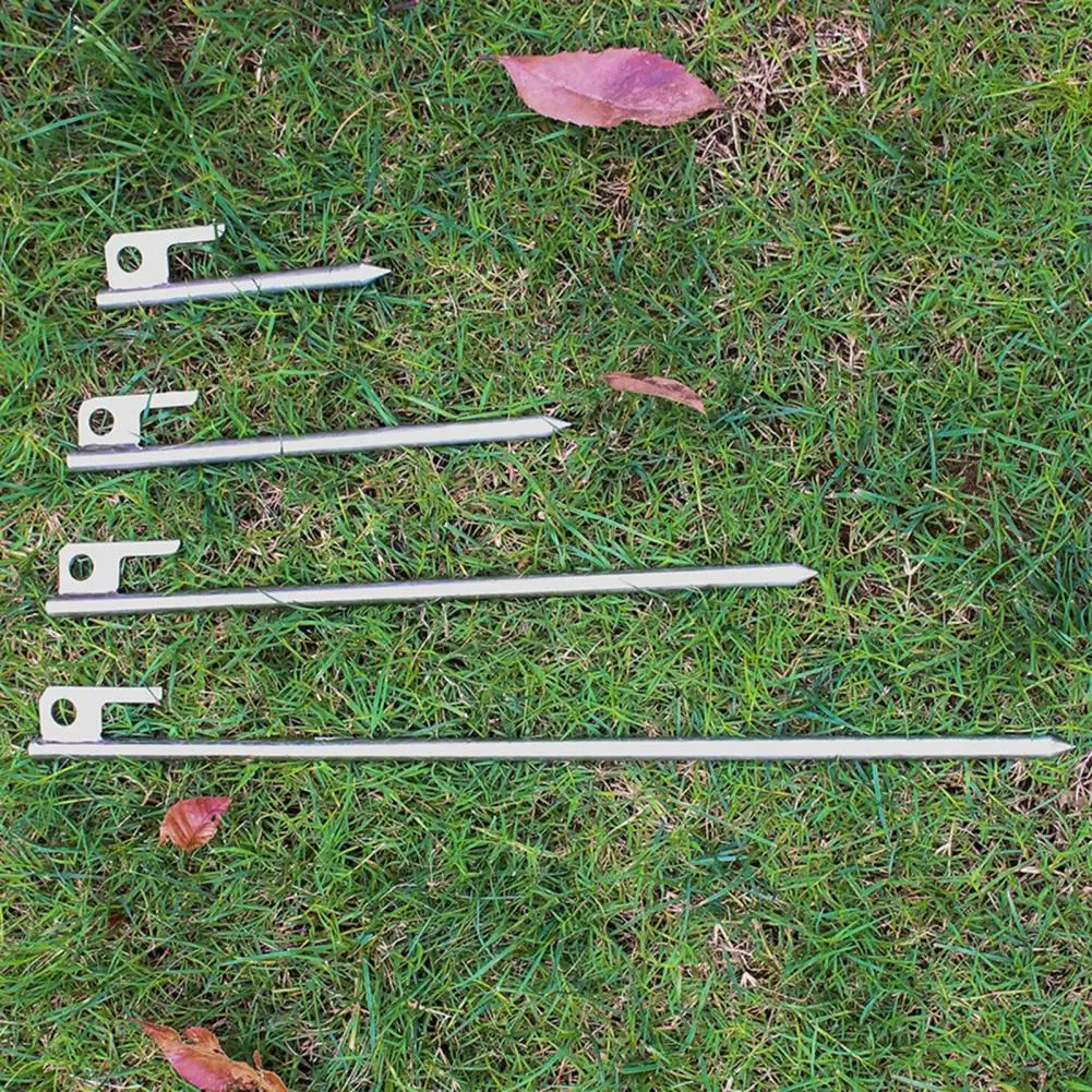 Outdoor Multi-specification Titanium Alloy Tent Nail Stainless Canopy Tent Spike Peg for Camping Sky Curtain Tent Floor Nails