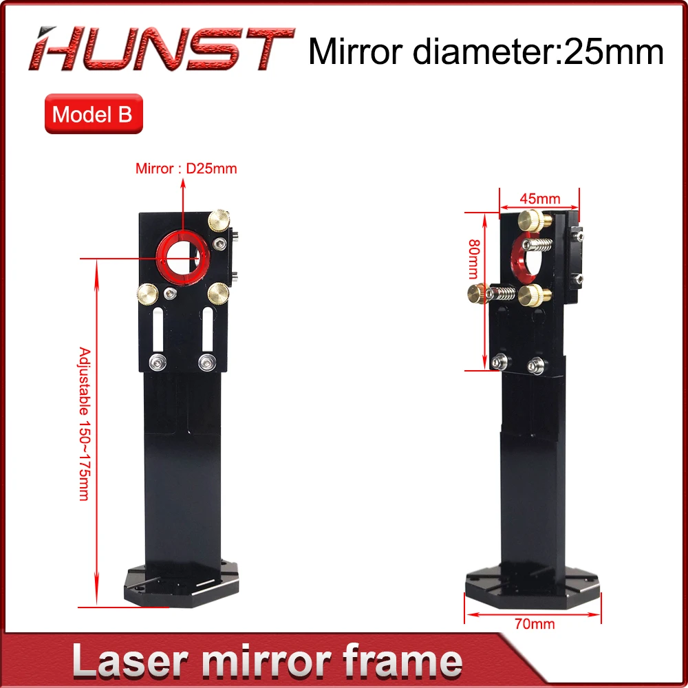 Imagem -04 - Hunst-first Reflection Mirror Mount Suporte Integrativo para Máquina de Corte de Gravação a Laser 25 mm Mount Support Co2