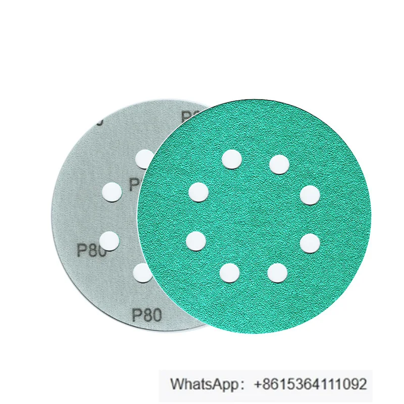 

FZ66 film green sand 5 inch 8 hole car drying sanding paper 125MM 100 pieces
