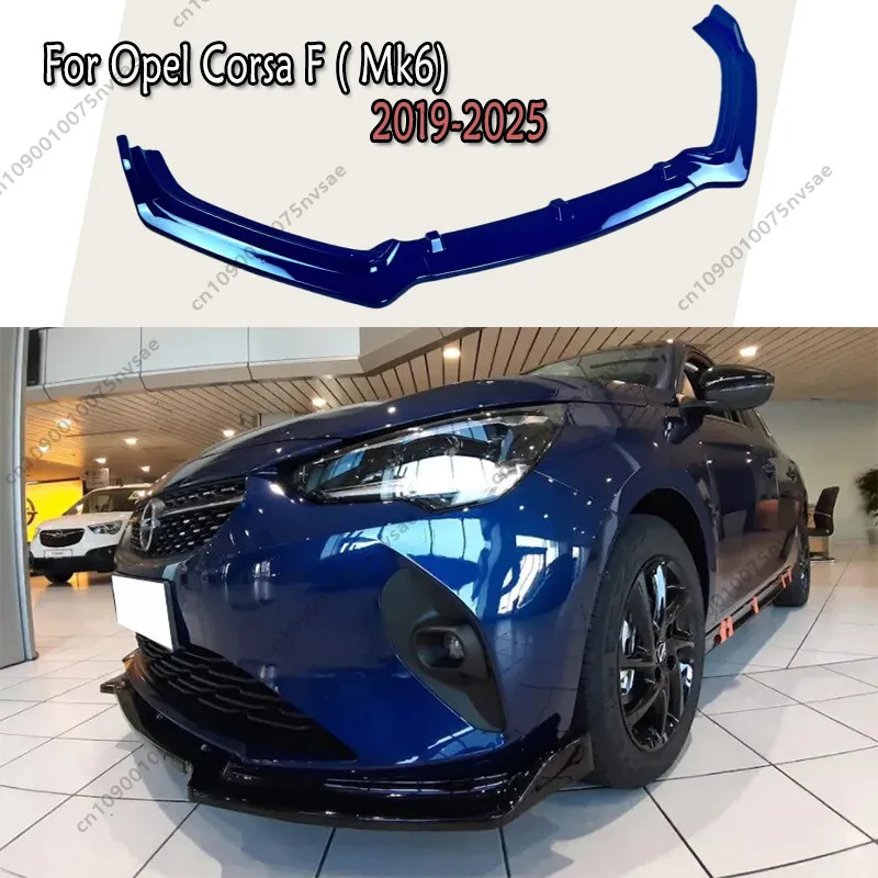 Para Opel Corsa F ( Mk6) 2019-2025 parachoques delantero labio barbilla alerón divisor Protector de labio cubierta Tuning divisor de parachoques delantero