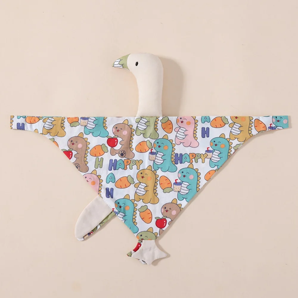 Puro algodão ganso bebê dormir bonecas calmante travesseiro cisne recém-nascido saliva toalha interativa bonito animal criança gansos aconchego brinquedo