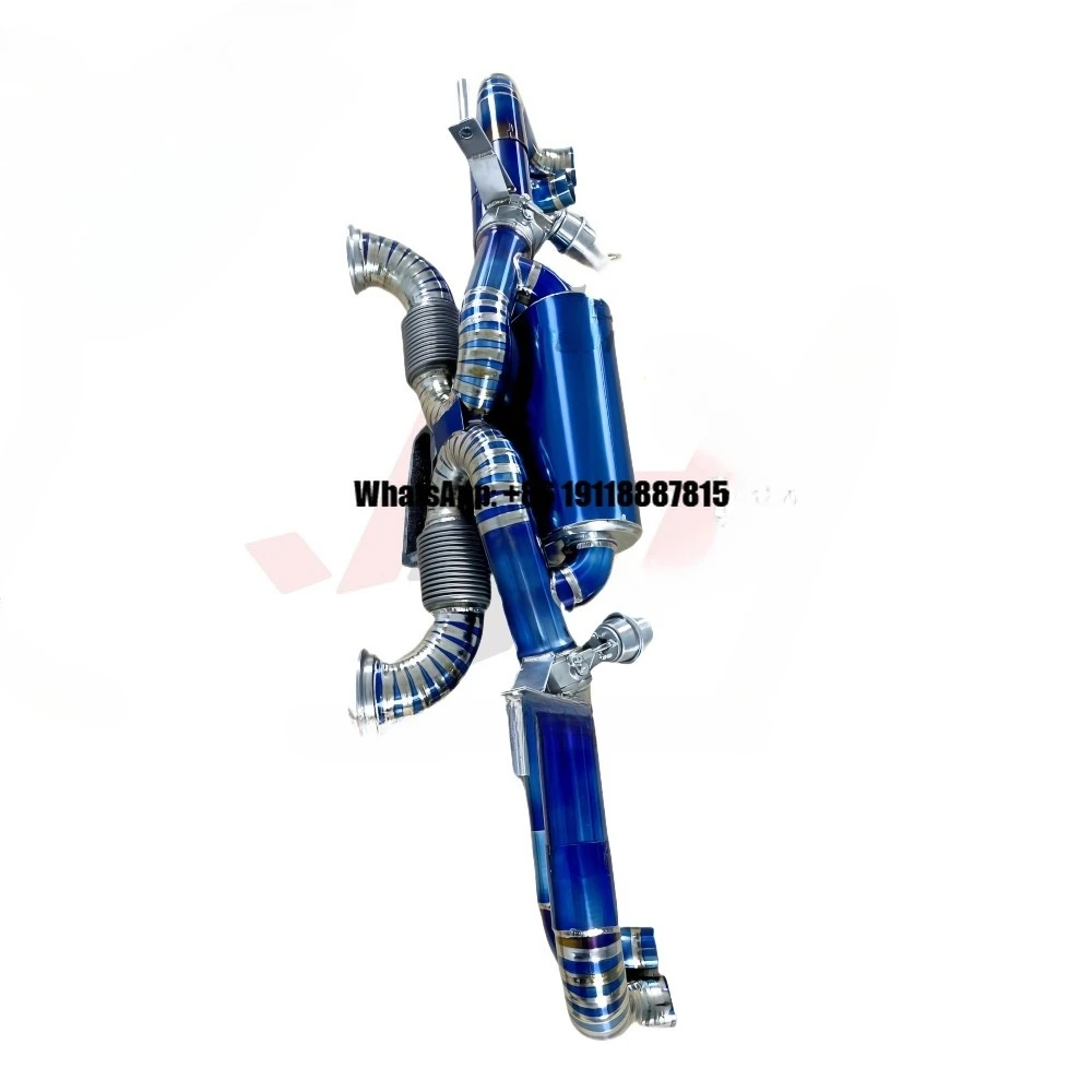 Cat Back Exhaust System Muffler for Audi R8 5.2V10 2010-2015 Titanium Race Car Valve Control Exhaust Pipe Perfect Installation