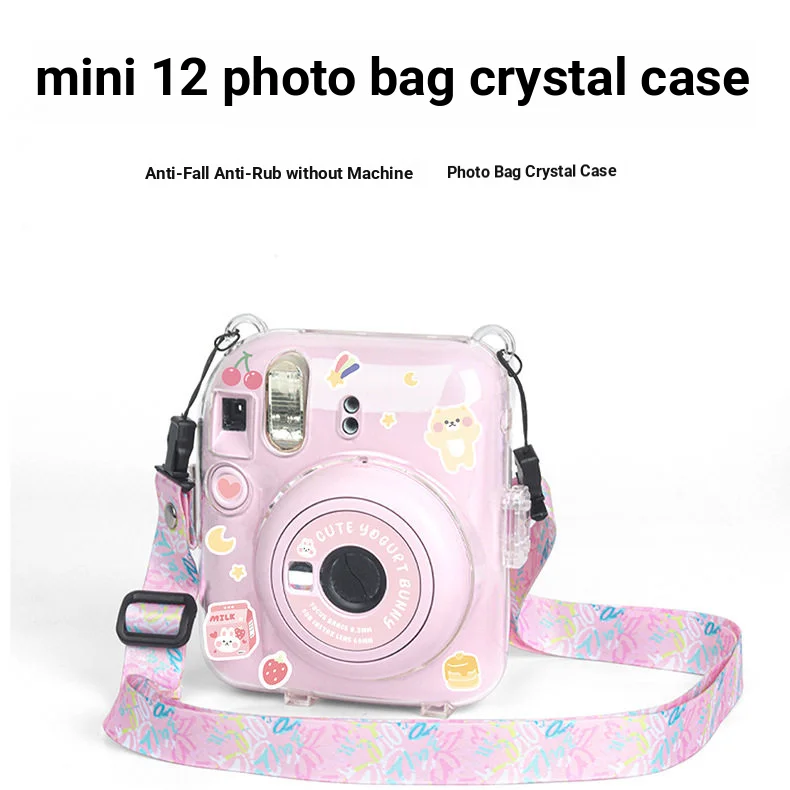 Camera Bag For Fujifilm Instax Mini12 Case Transparent Photo Storage Protective Cover Camera Stand Diy Sticker Sets
