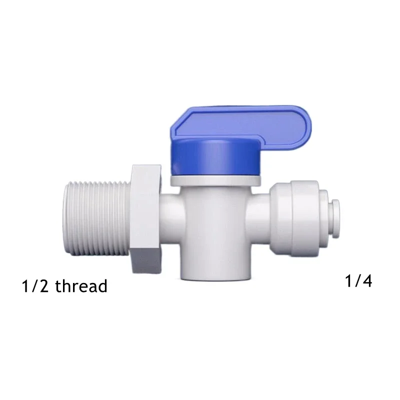 1/4'' 3/8'' Backwash Ball Valve RO Water Male Female Thread Fitting Switch Quick Connector Water Filter Reverse Osmosis Parts