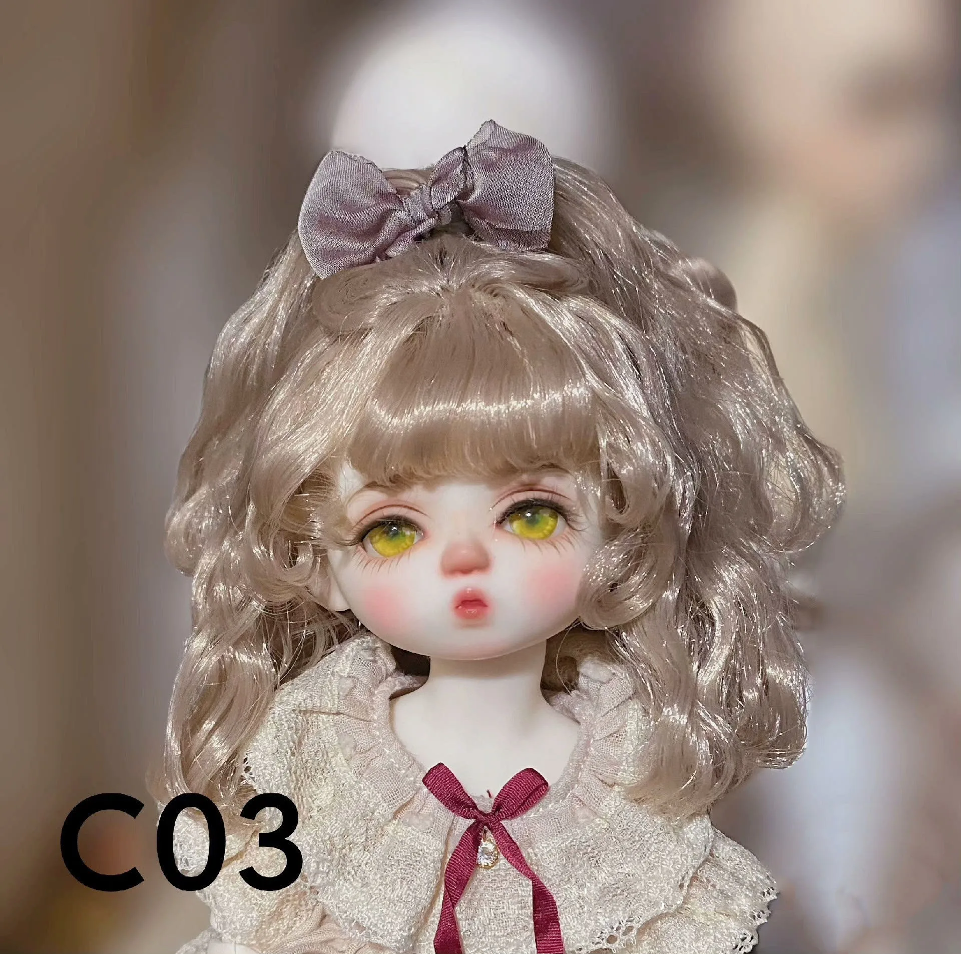 1/3 1/4 1/6 BJD Doll Hair, Extra Soft Silk Imitation Mohair Wig, Princess Style Curly Free Shipping