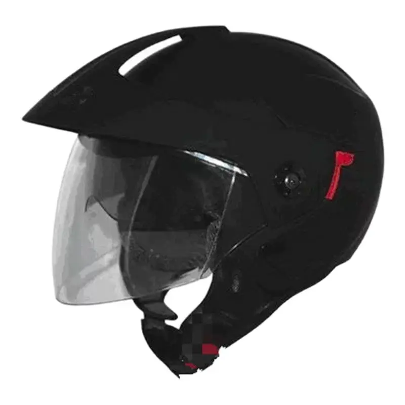 Casco de Moto con visera de doble lente para hombre y mujer, protector de cabeza de cara abierta para bicicleta eléctrica, Scooter de verano, S CE