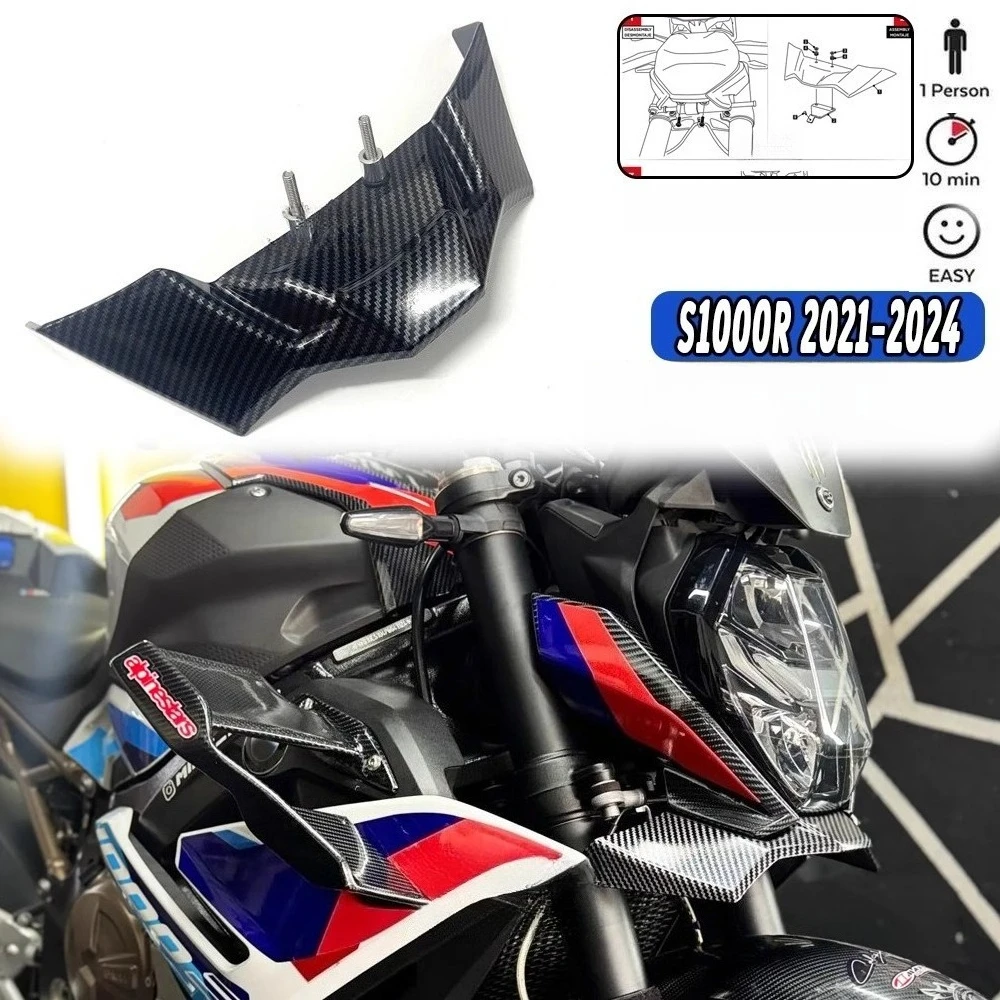 

For BMW S1000R 2021 2022 2023 2024 S 1000 R S1000 R Wing Fairing Downforce Naked Front Aerodynamic Spoiler Winglet Motorcycle