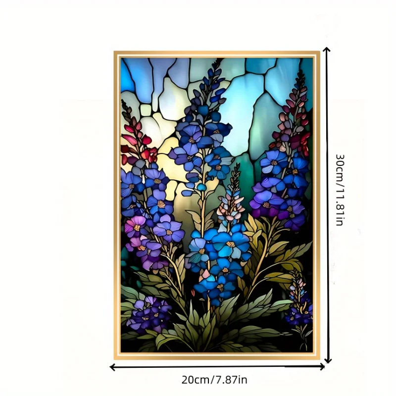 زهور ملونة لنافذة المنزل ، جدارية ذاتية اللصق ، خلفية ديكور الحائط ، غرفة المعيشة ، غرفة النوم ، المكتب ، 1: