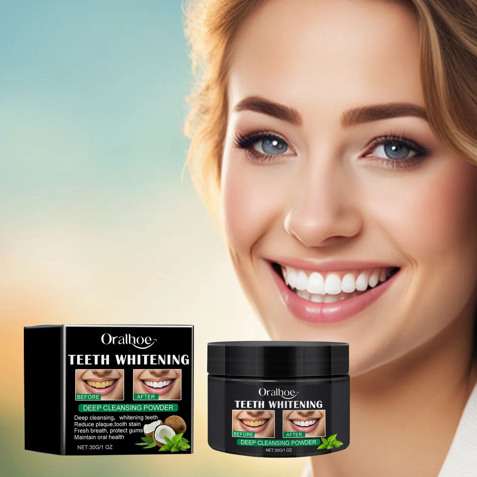 Tooth Whitening Deep Cleansing Powder Oral Care Stain Remover Natural Teeth Cleaning Powder Fresh Breath Toothpaste Teeth Care