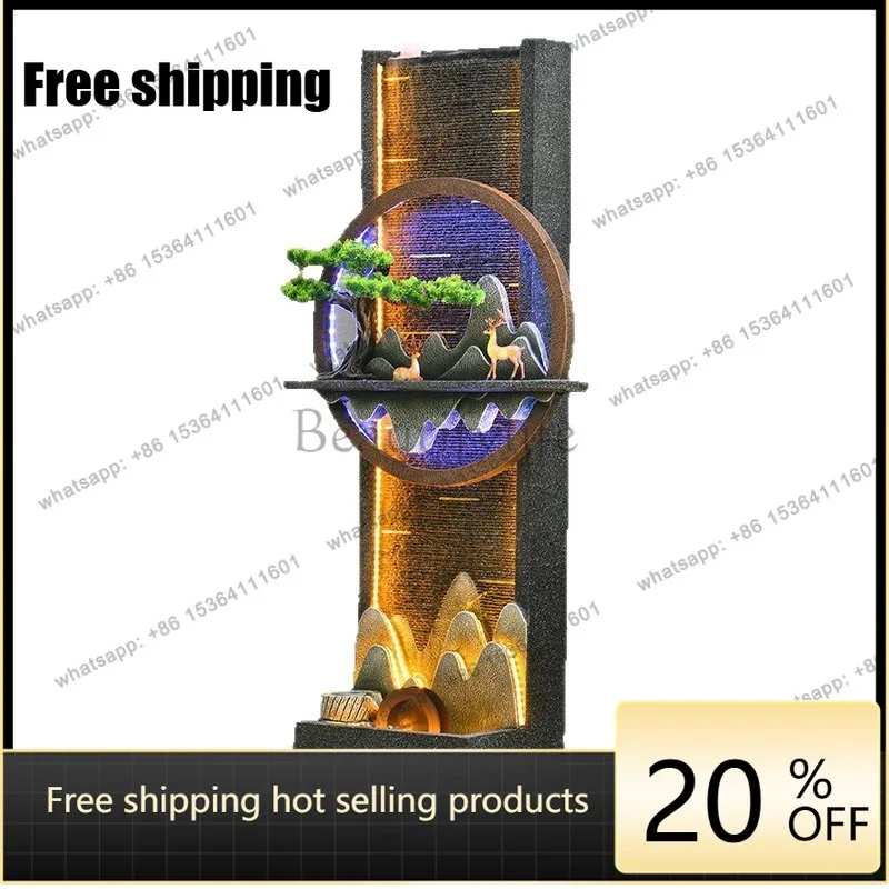 Rockery circulating water floor ornament living room entrance water curtain wall fountain