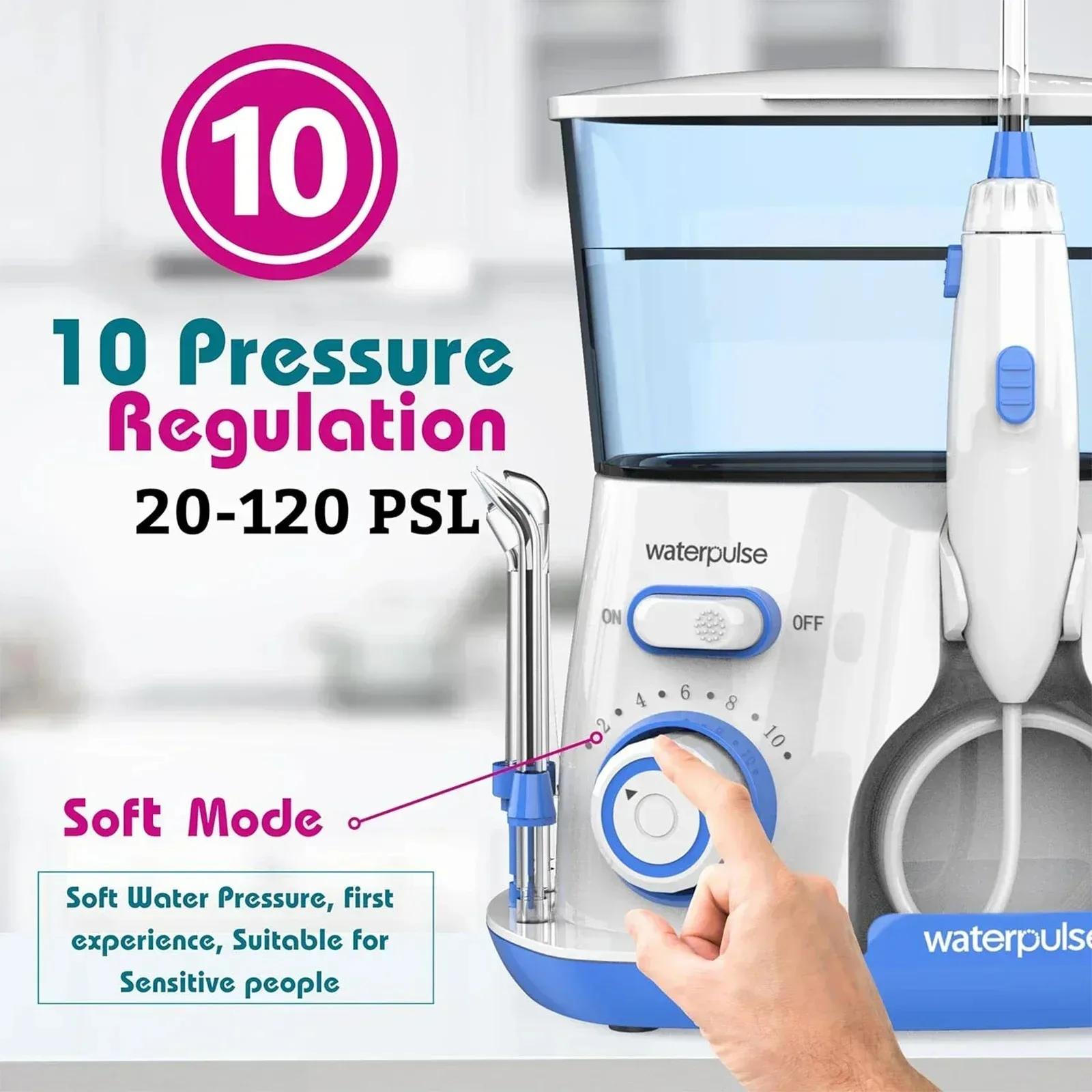 

Electric Water Flossers Oral Irrigator for Dental Care 800ML High Pressure Water Teeth Cleaner with 5 Tips for Effective Oral