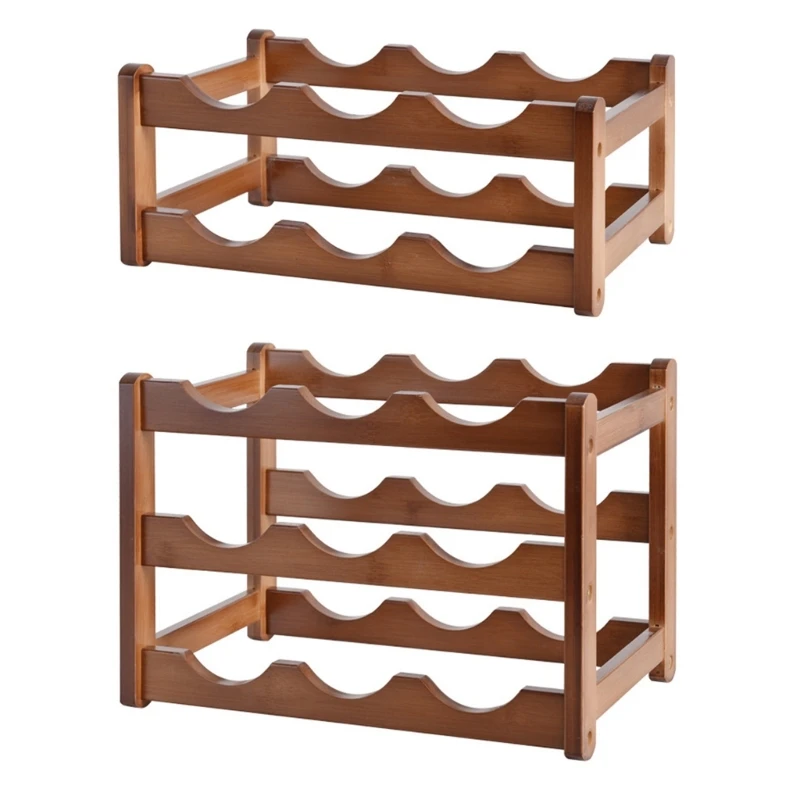 

6 Bottle/9 Bottle Wine Rack Counter Top Freestanding Wine Bottle Holder Storage Display Shelf Stand