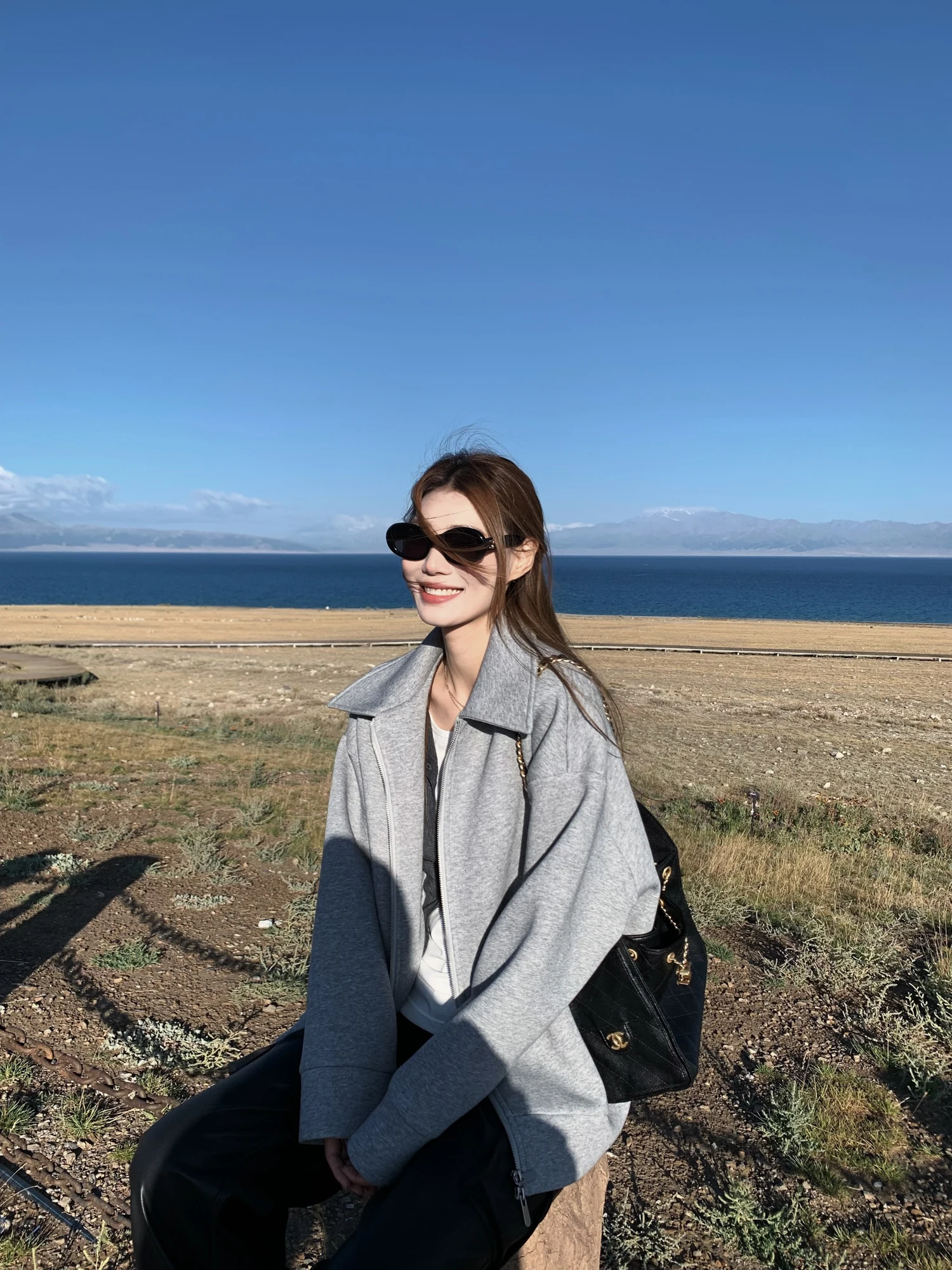 

Long Termism 540g Thi Air Layer David irt Jaet Sweatirt Outerwear Casual Sle Zipper Closure ort Length Women's Coat