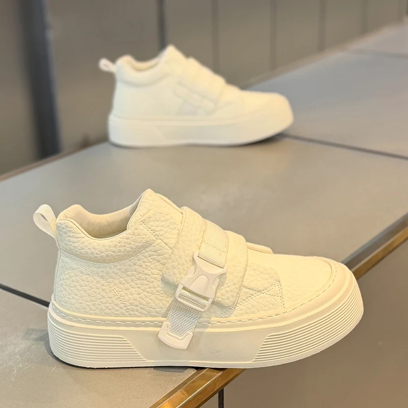 Height Increased Platform Sport Shoes Sneakers Fashion Leather Breathable Casual Men Original Designer Easy Matching Board Shoes