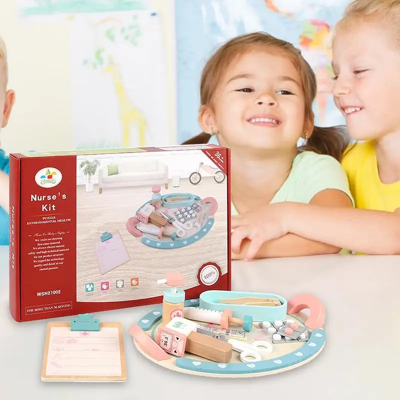 Kinder Arzt Spielset so tun, als ob Arzt Spielzeug Set Arzt Rollenspiel Spielzeug Montessori frühe Entwicklung Feinmotorik Spielzeug Geschenke für