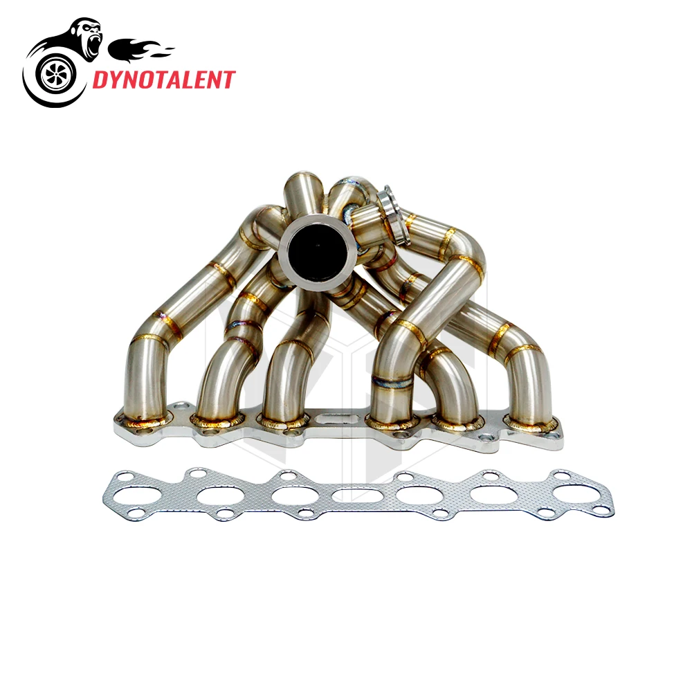 DYN RACING  SS304 3.0‘’ V band 3mm Steam Pipe Equal Length Turbo Manifold  For To yo ta Supra 2JZGTE 1993-1998