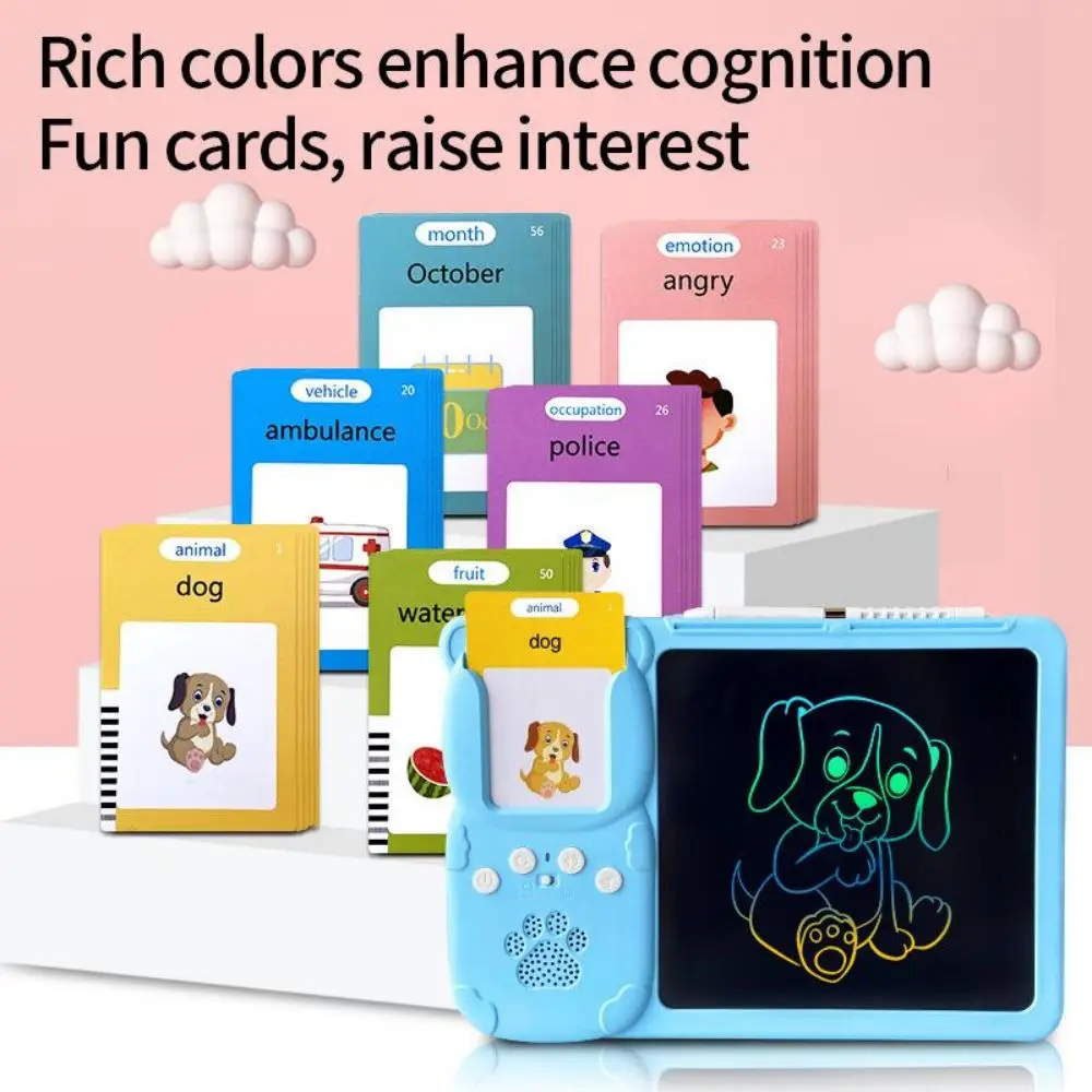 2023 The New Hot-selling Children's LCD Handwriting Tablet Writing Board&Card Reader Cartoon Card Drawing Machine For Kids Study