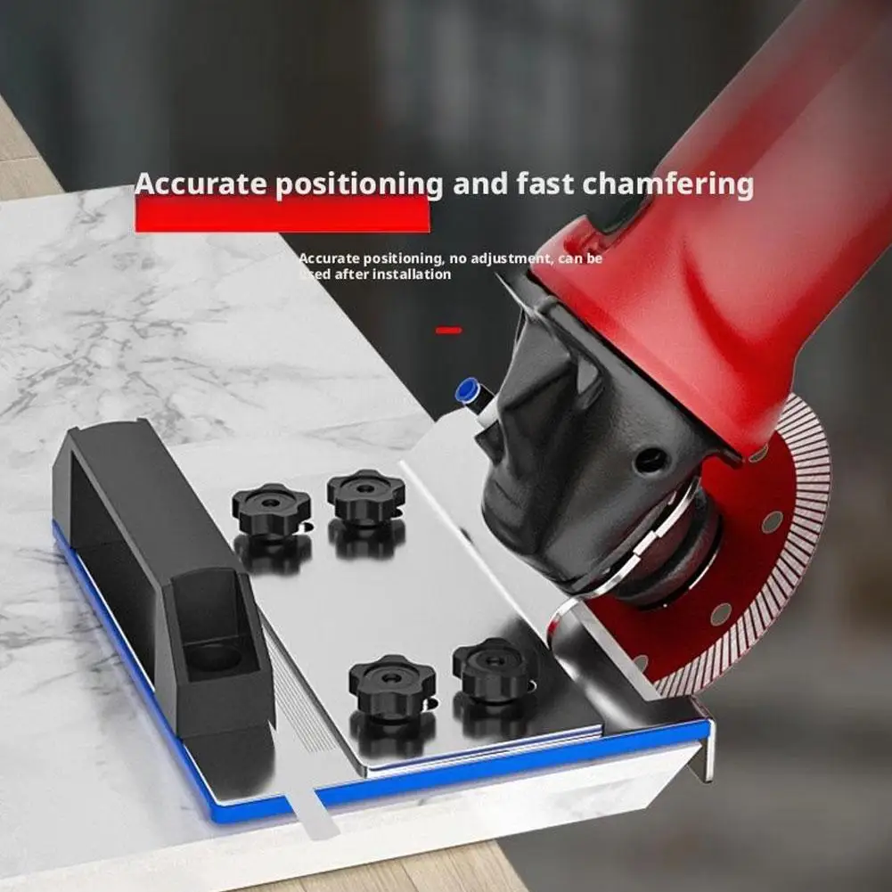 

Universal Angle Grinder Stand - Precision 45° Tile Chamfer Cutting Bracket for 100mm Grinders