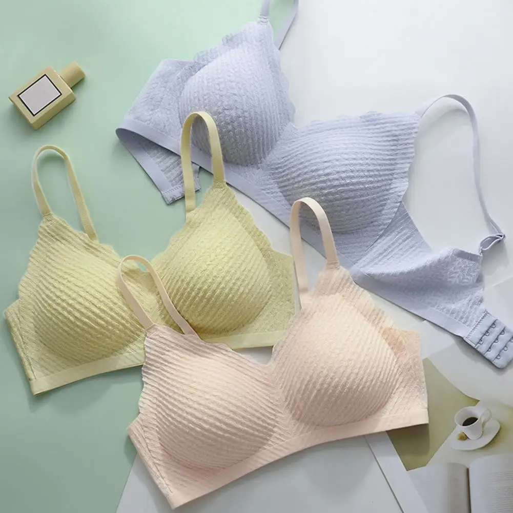 Women Bra Sexy No Steel Ring Breathable Gathering Bra Seamless Lace Bralette Underwear For Daily Life Office Party 여성 브라