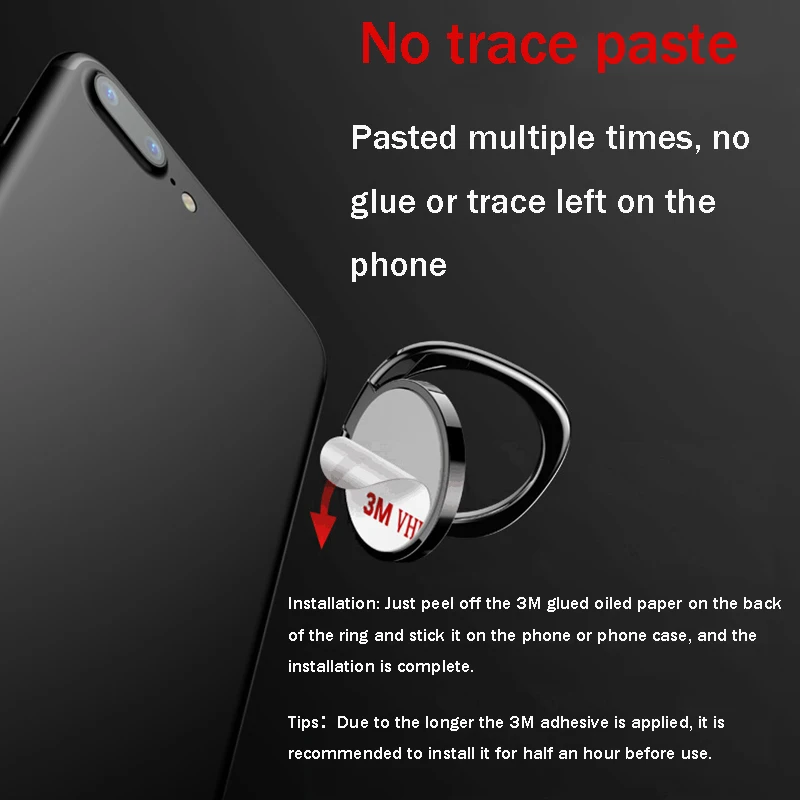 Magnetic Finger Ring Phone Holder Multi-Functional Universal Ultra-thin Metal Ring Mobile Phone Holder For iPhone Xiaomi Sumsung