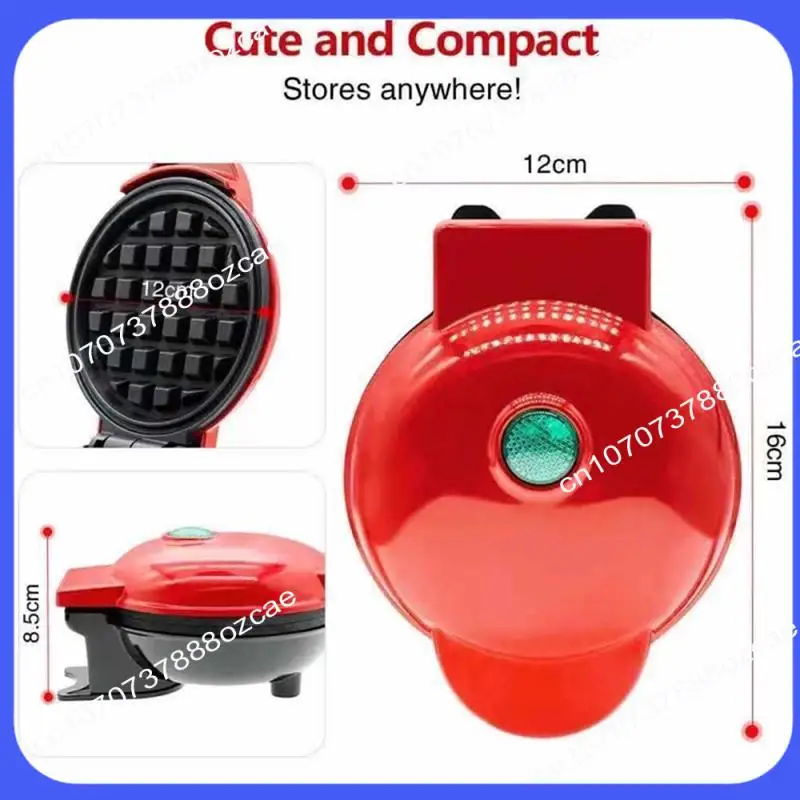 A26p elétrica antiaderente 4.5 Polegada mini waffle-maker, sanduíche de design compacto, ovos, fácil de limpar vermelho plugue da ue durável fácil instalar