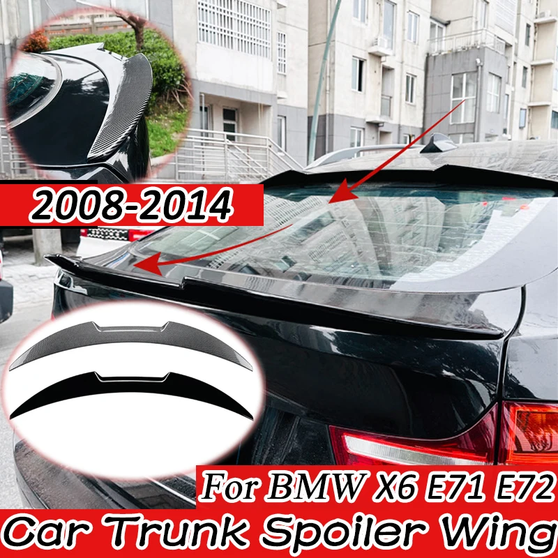 

Car Trunk Spoiler Wing For BMW X6 E71 2008 2009 2010 2011 2012 2013 2014 Blade Style Trim Auto Accessories Modification Exterior