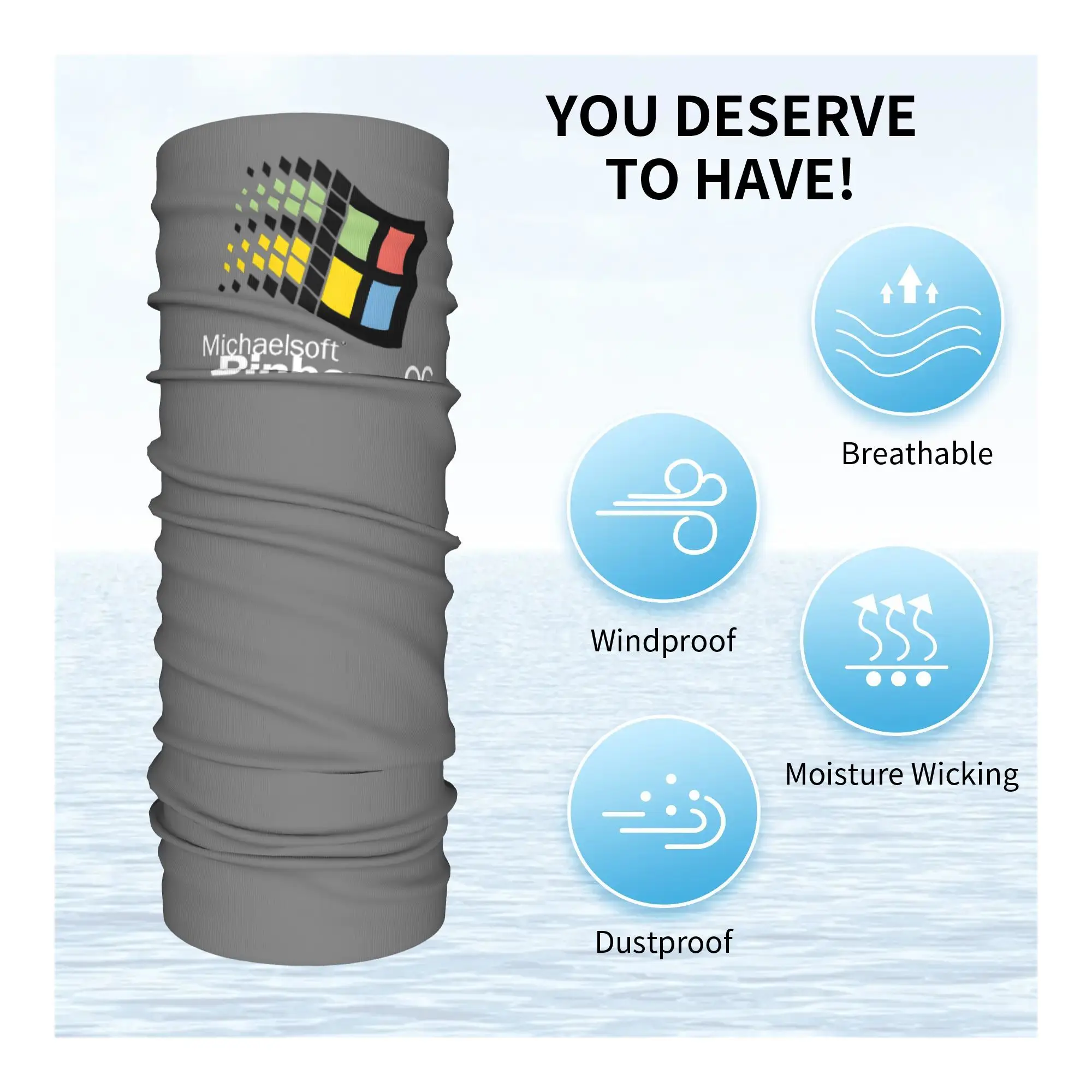 Windows 95 Geeks Nerd Mesh Bandana Ghetta per il collo Stampata Maschera avvolgente Sciarpa Maschera multiuso Sport all'aria aperta per uomini Donne Adulti