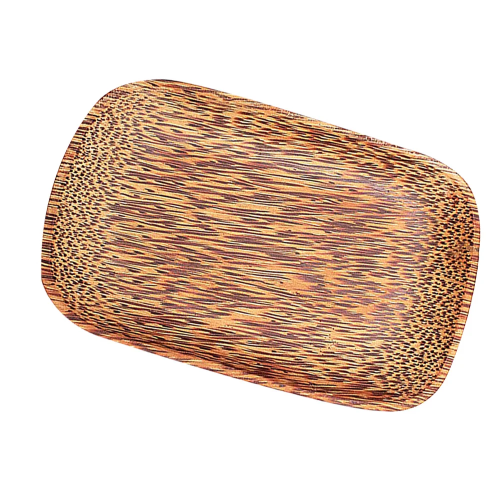 

Coconut Wood Tray Fruit Storage Platter Serving Trays Wooden Plate Dishes Holder Eco Friendly Sturdy Multi Decor