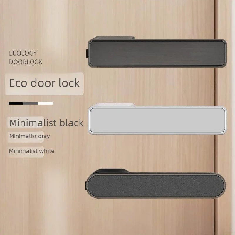 

New Italian Minimalist Indoor Magnetic Silent Lock One-word Door Ecological Door Lock Universal Invisible Lock for Household Han