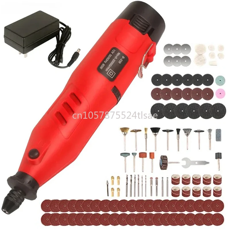 

12V Engraving Pen Electric Polishing Machine Mini Handheld Mini Polishing with Dremel Polishing Accessories