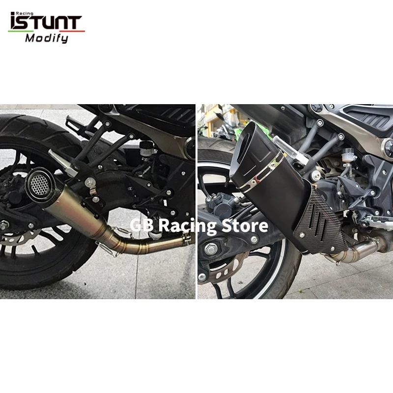 Slip On For  Voge 300 AC Motorcycle Exhaust Muffler Modify Escape Moto Stainless Steel Middle Link Pipe Connect 51mm Muffler