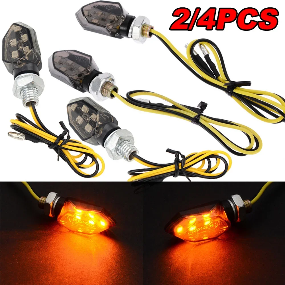 2/4PCS LED Blinker Licht Super Helle Motorrad Lampe Mini Universal Led Motorrad Bernstein Blinker LED Anzeigen licht