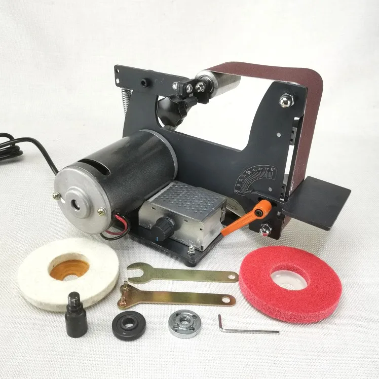 220V Electric Abrasive Belt Machine DIY Belt Sander Knife Sharpener Metal Polishing Machine 350W 0-7000RPM 610x50MM