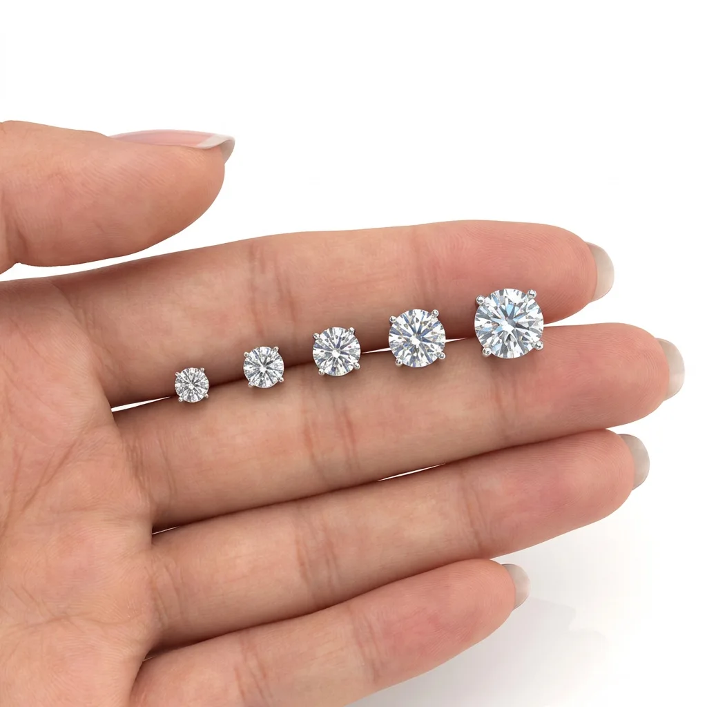 Mini 3/4/5mm Moissanite Earring For Women 925 Sterling Silver Earring INS Trend Wedding Ear Studs Jewelry Brincos de Pratas