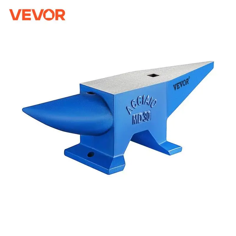 VEVOR 30KG Single Rugged Round Horn Anvil Cast Steel Block Blacksmith Bench Tool Jewelry Making Manual Equipment for Metalsmiths