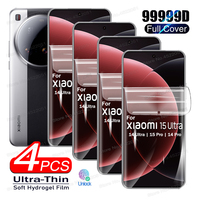 4PCS Screen Protector For Xiaomi 15 Ultra Global 12X 14T 13T 12T 11T 11 12 13 Lite 12S Mi 14 Ultra 15 Pro Slim HD Hydrogel Film