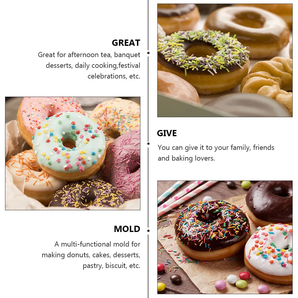 

3Pcs Doughnut Mold High Quality PP Material Multi Shape Donut Baking Supplies DIY Cake Dessert Biscuit Tool Doughnut Mold